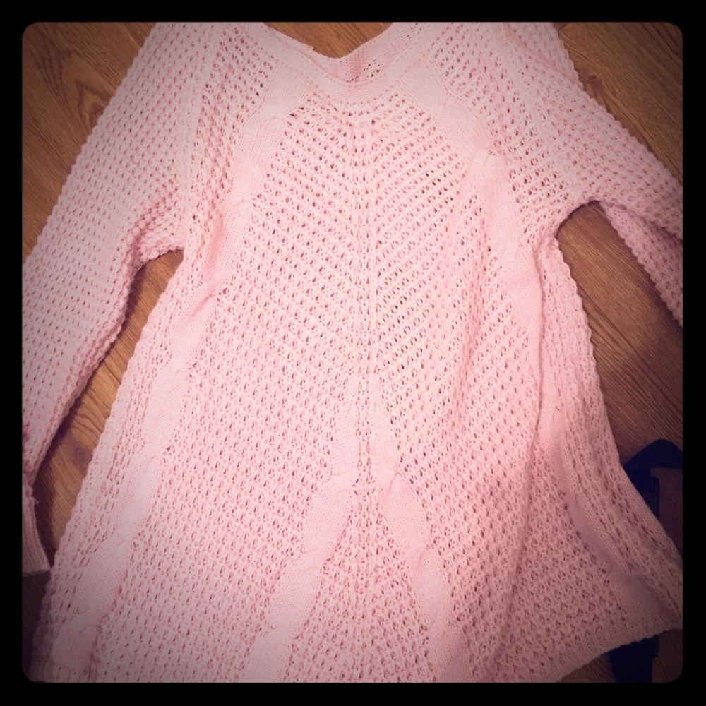 Knitted extra long shirt